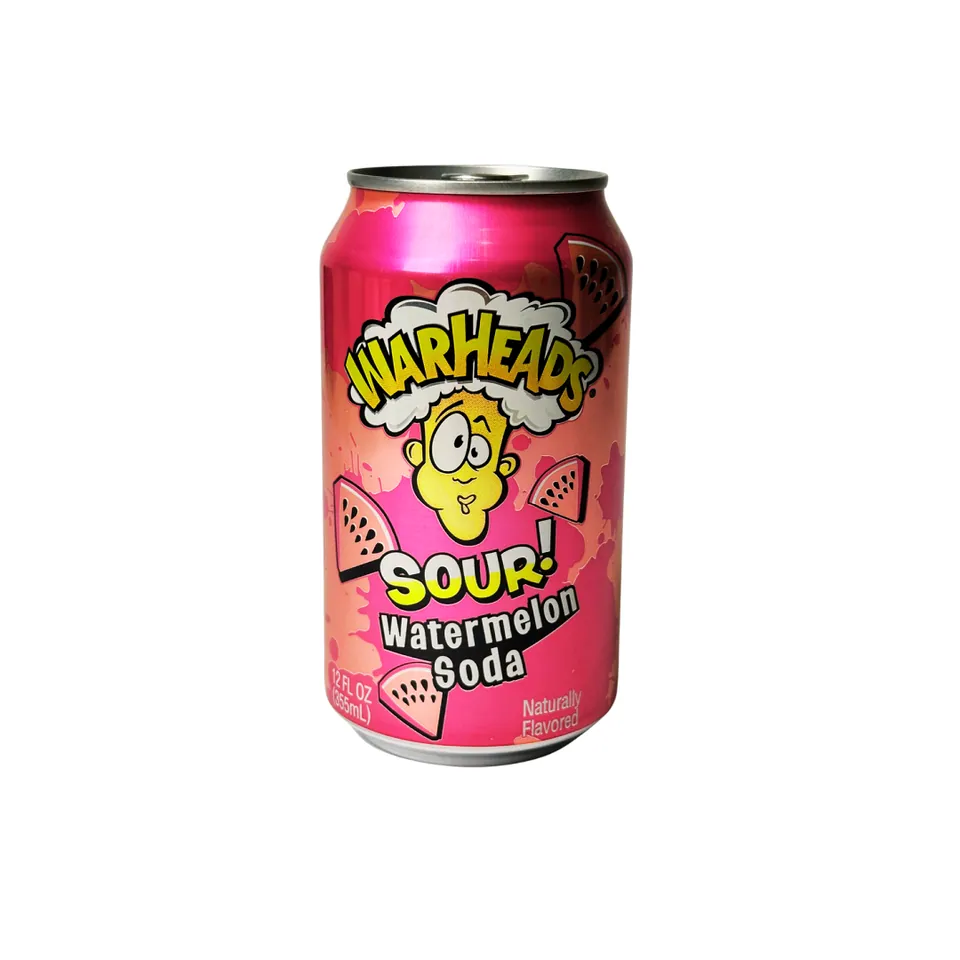 Warheads Sour Watermelon Soda - Soda Acida Sabor Sandía
