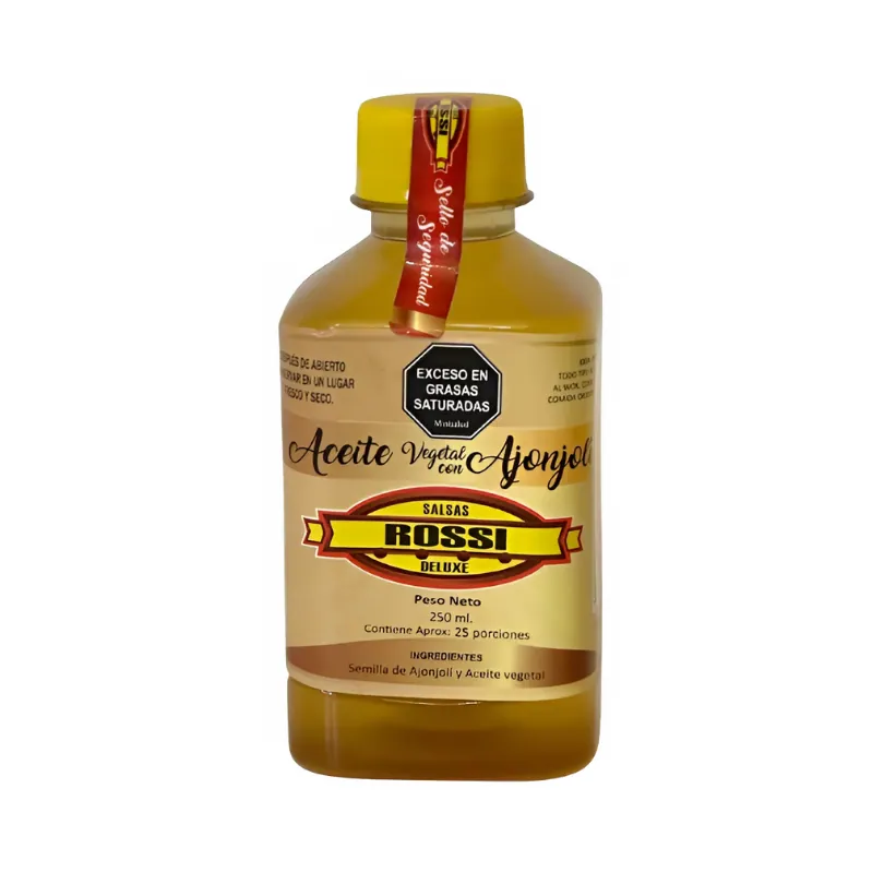 Aceite con Ajonjolí Rossi 250 ml (Versión clara)