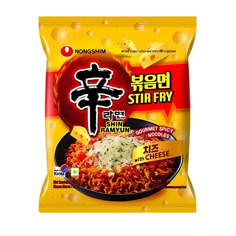 Nongshim Shin Ramyun Stir Fry Cheese - 136 g - Fideos salteados con queso