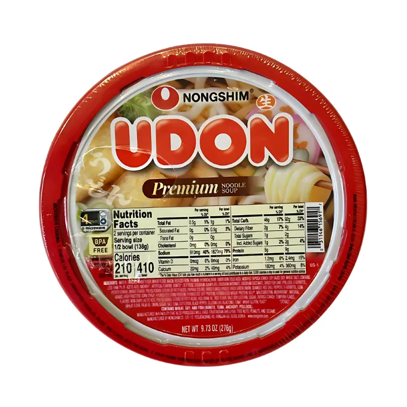Nongshim Udon Premium Noodle Soup - 276 g - Fideos Udon Japoneses