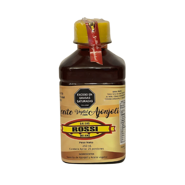 Aceite con Ajonjolí Rossi  250 ml (versión oscura)