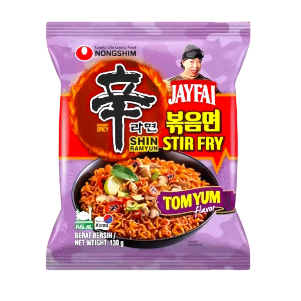 Nongshim Shin Ramyun Stir-Fry Sabor Tom Yum - 130 g Fideos Tailandeses